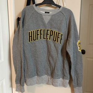 Harry Potter Hufflepuff Gray Crewneck Sweatshirt
